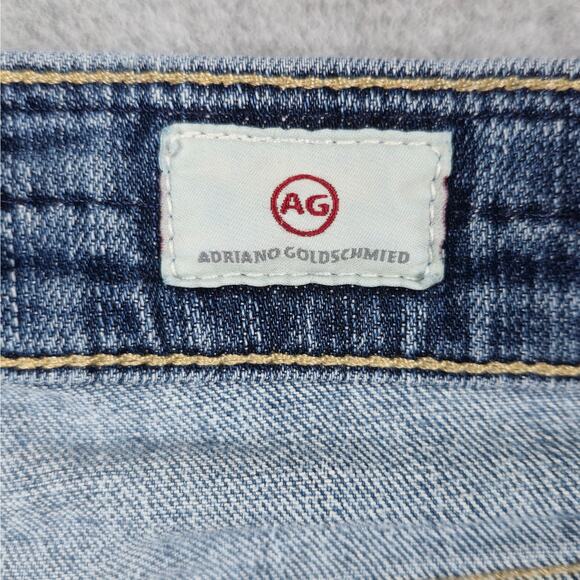 AG Adriano Goldschmied Jeans Womens 27R The Nolan Ankle Distressed 30" Waist - Picture 11 of 16